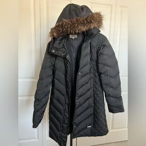 Kenneth Cole Reaction Jackets & Coats | Faux-Fur-Trim Down Chevron Puffer Coat